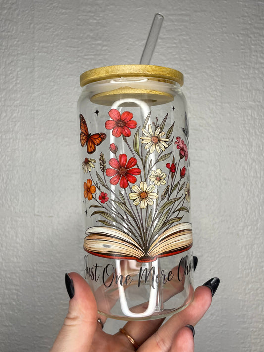 Verre livre fleurs one more chapter